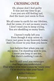 Crossing Over Sympathy Quotes Grief Poems Memories Quotes
