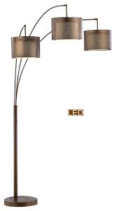 This metal floor lamp by grandview gallery is a sleek addition to any. Artiva Usa Lumiere Ii 83 Led Arched Floor Lamp With Dimmer Antique Bronze Industrial Floor Lamps By Artiva Houzz