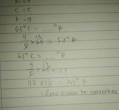 65 Derajat Celcius Derajat Reamur Derajat Farenheit Brainly Co Id