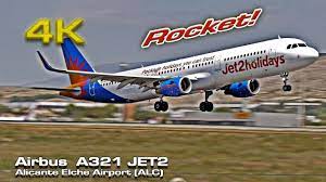 Head out to greece this summer and save up to £200 on your hotel booking! Airbus A321 Jet2 Holidays Rocket Takeoff Alicante Youtube