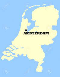 On amsterdam map 360°, you will find the transport & transportation maps of amsterdam in the netherlands (metro map, tram map, bus map, ferry map), tourist maps of the city of amsterdam. Map Of Netherlands With Amsterdam Marked Isolated On A Blue Stock Photo Picture And Royalty Free Image Image 6884215