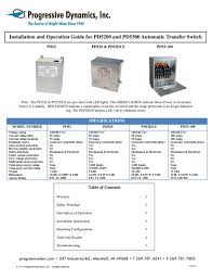 The pd52v 5200 series may not be the perfect automatic transfer switch for your rv. Progressive Dynamics Pd5200 Installation And Operation Manual Pdf Download Manualslib