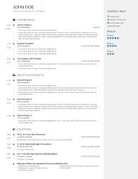Single page html resume template. Resume Template