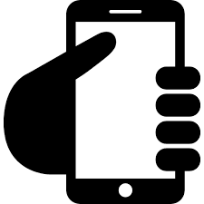 free icon hand with a mobile phone free icon hand with a mobile phone