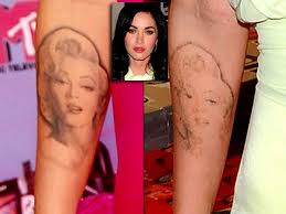 Marilyn monroe and charles manson are the band's namesakes in 1989, brian warner was a college student working towards a degree in journalism at broward college , gaining experience by writing music articles for the south florida lifestyle magazine 25th parallel. Megan Fox Removing Marilyn Monroe Tattoo Because Of Legendary Actress S Negative Energy New York Daily News
