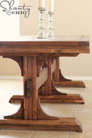 Triple Pedestal Farmhouse Table Diy Dining Diy Dining Table Diy Furniture