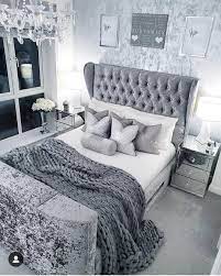 I M Obsessed With This Bedroom Definitely Goals Follow Totallyglamdecor Use Totallyglamde Grey Bedroom Decor Silver Bedroom Decor Luxurious Bedrooms