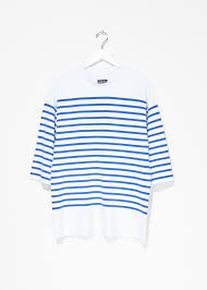 Experte sagt, sie ist „die disruptivste aktie der welt. Arpenteur Mariniere T Shirt White Blue Stripe Tiina The Store