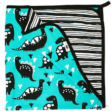 All baby blankets caribbean naval pebble & mustard signature spring stone & orchid tranquility what's new. Paapii Reversible Baby Blanket Dino Turquoise