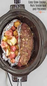 The Best Slow Cooker Pork Tenderloin And Potatoes Recipe Recipe Slow Cooker Pork Tenderloin Tenderloin Recipes Crockpot Recipes Slow Cooker
