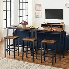 Our bar furniture is perfect for giving your meals and refreshments little lift. Buy Vasagle Dining Table Set Bar Table And Chairs Set Kitchen Bar Height Table With Stools Set Of 2 Steel Frame Industrial Rustic Brown And Black Ulbt218b01 Online In Vietnam B08thnv1ys