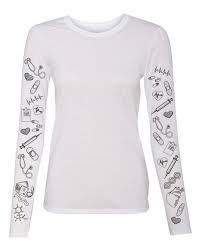 Long Sleeve Performance Shirt Under Scrubs Shirt Performance Shirts Nursing Scrubs Outfits Nursing Shirts