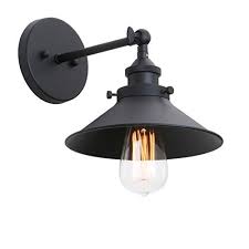 A circular shade covers a single bulb and channels its warm light downward in an even glow. Phansthy Industrial Wall Sconce Light 7 87 Inches Vintage Style 1 Light Sconce Light Shade Buy Online In Angola At Angola Desertcart Com Productid 49844893