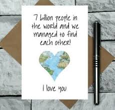 Traditionally, couples all around the world celebrate their affection towards each other with. Romantic Valentine S Day Card Map Anniversary Card Cute I Love You Card Ebay