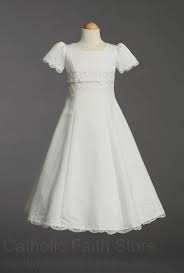 First Communion Dress With Satin Embroidery Communion Dresses First Communion Dresses First Communion Dress