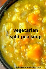 Vegetarian Split Pea Soup Two Kooks In The Kitchen Recipe Homemade Soup Recipe Vegetarian Split Pea Soup Soup And Sandwich