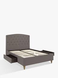 Latitude run® full bed frame w/ two drawers,solid wood full platform bed w/ storage, no box spring neededmetal in white, size 54.5 w x 75.7 d in wayfair $ 539.99 John Lewis Partners Rouen Storage Bed Frame King Size Grey At John Lewis Partners