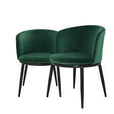 Find This High Quality Mid Century Modern Green Dining Chair From Eichholtz Online At Oroa Com Browse More Of Our Selection Of Modern Upholstered Dining Chairs