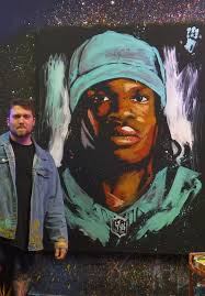 Painting Travis Hunter in 12 Minutes‼️ Who should I paint next⁉️ @DUUUVAL  @NFL #nfldraft #nfl