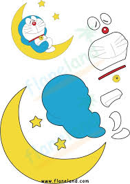 Doraemon sedang menghirup wangi bunga. 8 Ide Pola Doraemon Pola Flanel Pola Boneka Kain Flanel