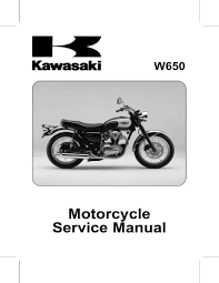 W650 Motorcycle Service Manual Manualzz