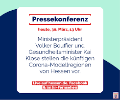 Hessen werde das gesetz passieren lassen, kündigte ministerpräsident volker bouffier (cdu) an wir haben heute im bundesrat nur die möglichkeit, den vermittlungsausschuss anzurufen, um dort. Hessen De Update Heute Live Ab 15 Uhr Ministerprasident Volker Bouffier Und Gesundheitsminister Kai Klose Stellen Die Kunftigen Modellkommunen Von Hessen Vor Wir Sind Auf Facebook Http Hessen De Live Dabei Auch Das