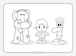 48 pocoyo pictures to print and color. Printable Elly Pocoyo And Pato Coloring Page