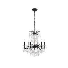 Elegant Lighting Athena 6 Light Dark Bronze Chandelier Clear Elegant Cut Crystal