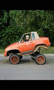 Wt Happened To The Rest Of The Car O O Weird Cars Donk Cars Cool Cars