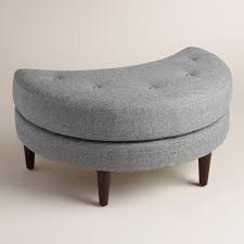 gray seren half moon ottoman polsterhocker mobelideen kleine raume dekorieren