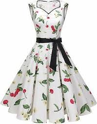 Gardenwed Women Vintage 1950s Retro Rockabilly Tea Dress Prom Swing Cocktail Party Dress In 2020 Vintage 1950s Dresses Party Dress High Tea Dress