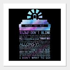 Your life could depend on this. 10th Doctor Quotes Tardis Posters And Art Prints Teepublic