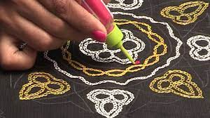 Liquid embroidery is an alternative method to create embroidery like patterns and designs in a very easy method without needle and thread. Liquid Embroidery Aari Work Butta Design Youtube
