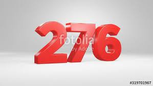 Number 276 In Red On White Background Isolated Glossy Number 3d Render Ad Red White Number Background White Background Stock Illustration Glossy