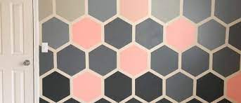 Measure the height and width of the space. Diy Ombre Hexagon Wall The Diy Nuts