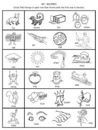 Rhymes Worksheets Packet For Prek 1 Rhyming Words Worksheets Kindergarten Reading Worksheets Rhyming Kindergarten Worksheets