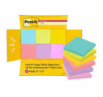 Post-it Super Sticky Notes, 6 Sticky Note Pads, 3 x 3 in ...