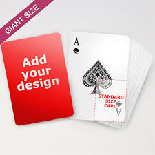 Experience the touch and feel of the artwork on a deck of cards, produced using state of the art virko. Custom Giant Playing Cards