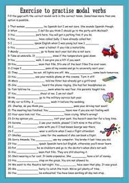 Modal verbs can be used to express lack of obligation too. Modal Verbs Interactive And Downloadable Worksheet You Cute766