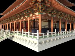 Chinese Classical Temple 3d Model Max 5 Chinese Architecture China Architecture Ancient Chinese Architecture