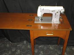The machine itself is 16 1/2 long. Sears Kenmore Sewing Machine And Cabinet Model 1120 Estate Auction 23 K Bid