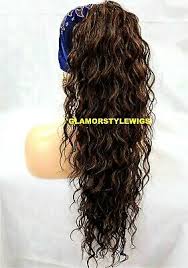 Dark brown smooth straight human hair flip in hair extension. Human Hair Blend Long Spiral Curly Dark Brown Ponytail Hair Piece Extension 6 Ebay