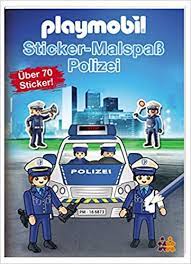 Ausmalbilder polizei playmobil 01 bilder. Playmobil Mein Sticker Malbuch Polizei 9783863185299 Amazon Com Books