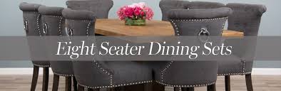 Spanning almost five feet, the circular dining table can seat up to eight people in style. Eight Seat Dining Table And Chairs Sustainable Furniture