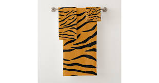 Popular striped bath towel set of good quality and at affordable prices you can buy on aliexpress. Orange And Black Tiger Stripes Bath Towel Set Zazzle Com