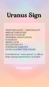 Uranus Sign Astrology Uranus Sign Meaning Outer Planets
