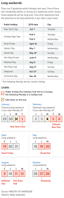 Download august 2019 calendar as html, excel xlsx, word docx, pdf or picture. 4 Long Weekends Expected In 2019 Same As This Year Singapore News Top Stories The Straits Times