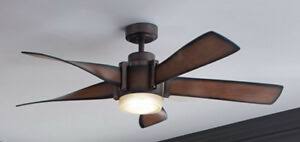 48 inch five metal blade ceiling fan fans with lights remote control ventilator lamp bedroom decor reversible silent motor home. Best Allen Roth Ceiling Fans Ebay
