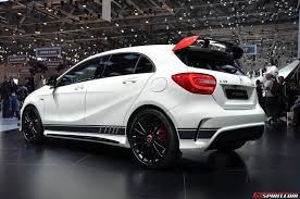 Photo Gallery With 7 High Resolution Photos Check Out The Geneva 2013 Mercedes Benz A45 Amg Edition 1 Images At Gtspiri Mercedes A45 Amg Mercedes A45 A45 Amg