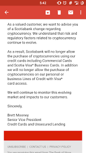 Scotiabank apply for credit card. Canada Scotiabank Blocking All Visa Transactions For Cryptocurrency Cryptocurrency